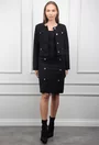 Compleu negru format din sacou si rochie