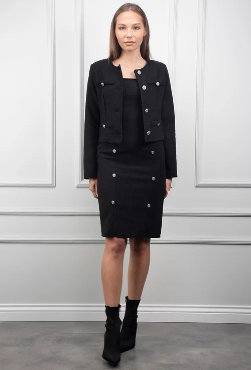 Compleu negru format din sacou si rochie