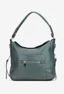 Geanta dama albastru-verzui din piele cu buzunare
