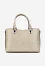 Geanta dama bej confectionata din piele