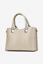 Geanta dama bej confectionata din piele