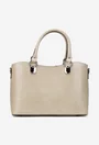 Geanta dama bej confectionata din piele