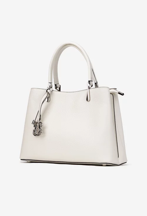 Geanta dama bej deschis din piele texturata