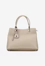 Geanta dama bej din piele texturata