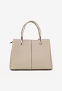 Geanta dama bej din piele texturata