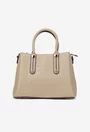 Geanta dama bej din piele texturata