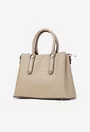 Geanta dama bej din piele texturata