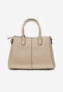 Geanta dama bej din piele texturata
