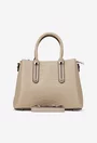 Geanta dama bej din piele texturata