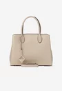 Geanta dama bej din piele texturata