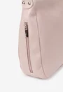 Geanta dama bej roze din piele texturata