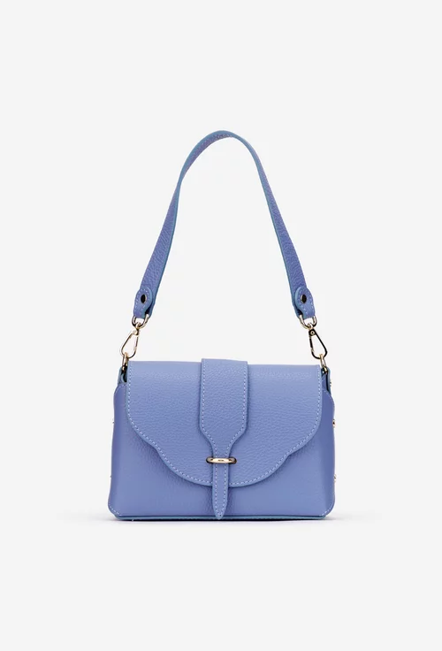 Geanta dama bleu din piele texturata