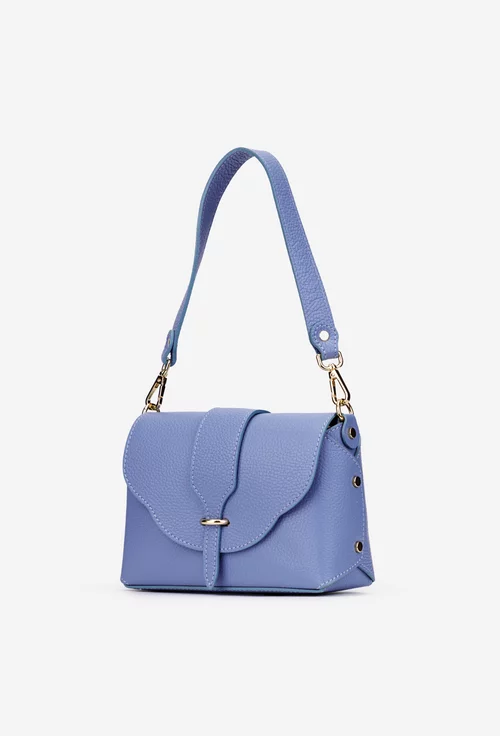 Geanta dama bleu din piele texturata
