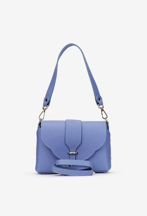 Geanta dama bleu din piele texturata
