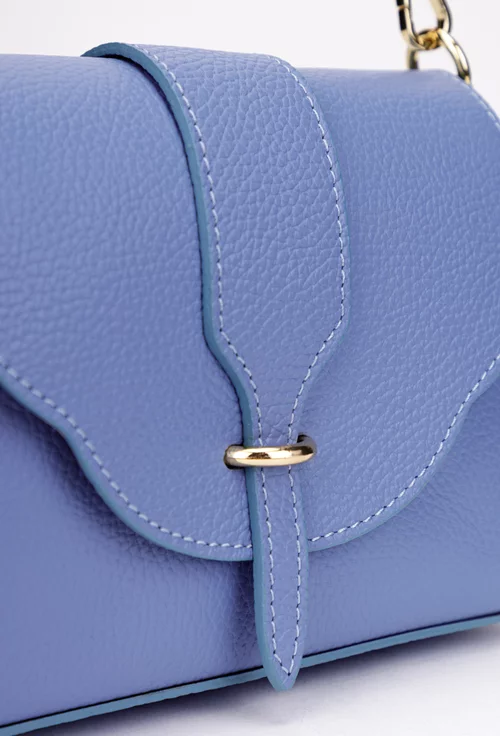 Geanta dama bleu din piele texturata