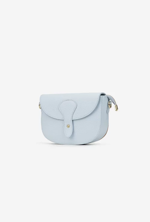 Geanta dama bleu din piele texturata