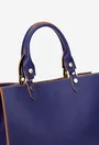 Geanta dama bleumarin din piele naturala