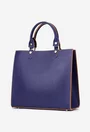 Geanta dama bleumarin din piele naturala