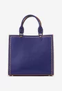 Geanta dama bleumarin din piele naturala