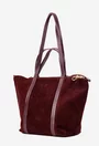Geanta dama bordo din piele intoarsa