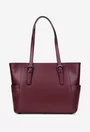 Geanta dama burgundy din piele cu manere ajustabile