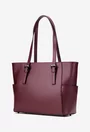 Geanta dama burgundy din piele cu manere ajustabile
