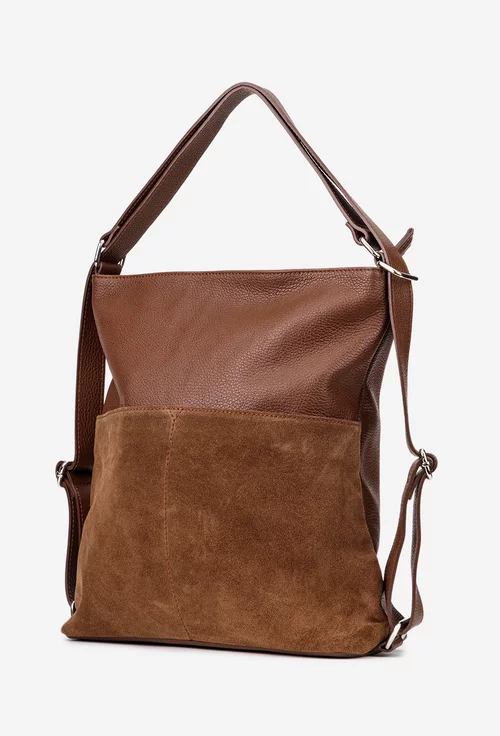 Geanta dama din piele maro