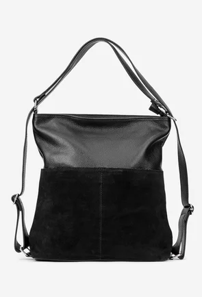 Geanta dama din piele neagra