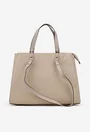 Geanta dama din piele texturata bej