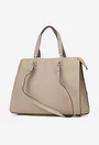 Geanta dama din piele texturata bej