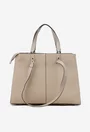 Geanta dama din piele texturata bej