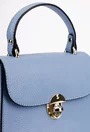 Geanta dama din piele texturata bleu