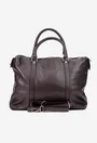 Geanta dama din piele texturata maro inchis