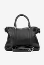 Geanta dama din piele texturata neagra