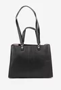 Geanta dama din piele texturata neagra