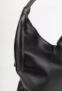 Geanta dama din piele texturata neagra