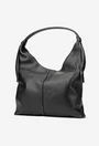 Geanta dama din piele texturata neagra