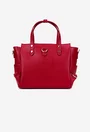 Geanta dama din piele texturata rosie