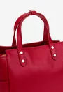 Geanta dama din piele texturata rosie