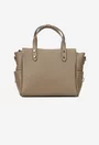 Geanta dama din piele texturata taupe