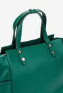 Geanta dama din piele texturata verde