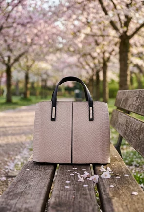 Geanta dama gri deschis confectionata din piele croco