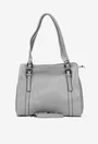 Geanta dama gri din piele texturata