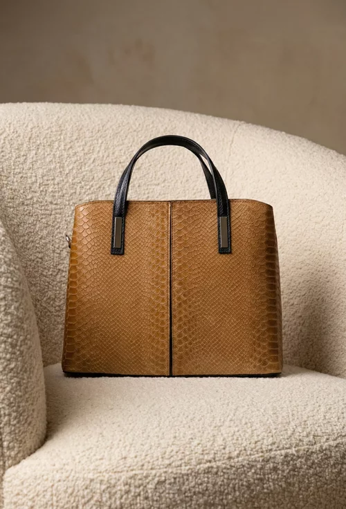 Geanta dama maro confectionata din piele cu aspect croco