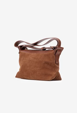 Geanta dama maro din piele intoarsa si texturata