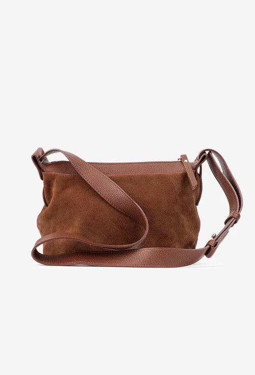 Geanta dama maro din piele intoarsa si texturata