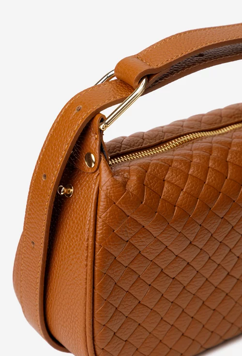 Geanta dama maro din piele naturala cu model