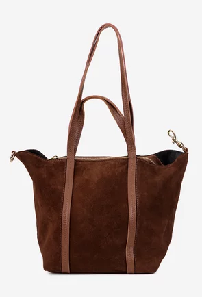 Geanta dama maro inchis din piele intoarsa