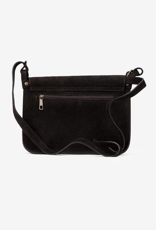 Geanta dama maro inchis din piele intoarsa