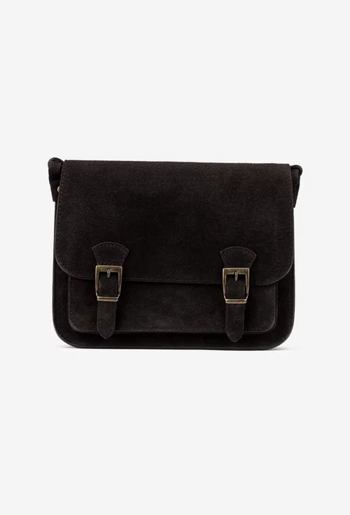 Geanta dama maro inchis din piele intoarsa